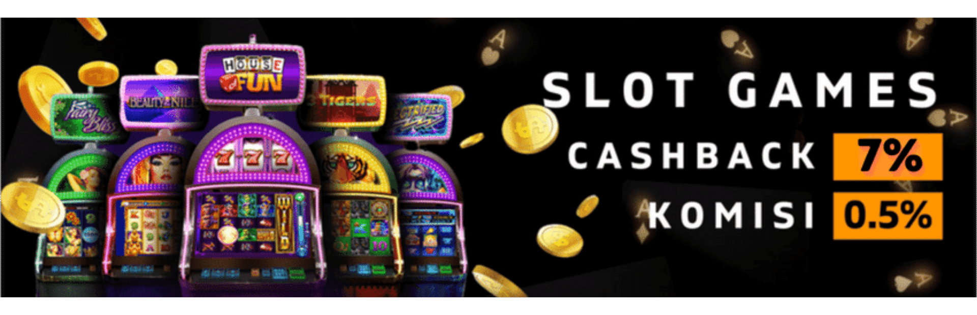 SLOT Cashback 7% Dan Komisi 0.5%